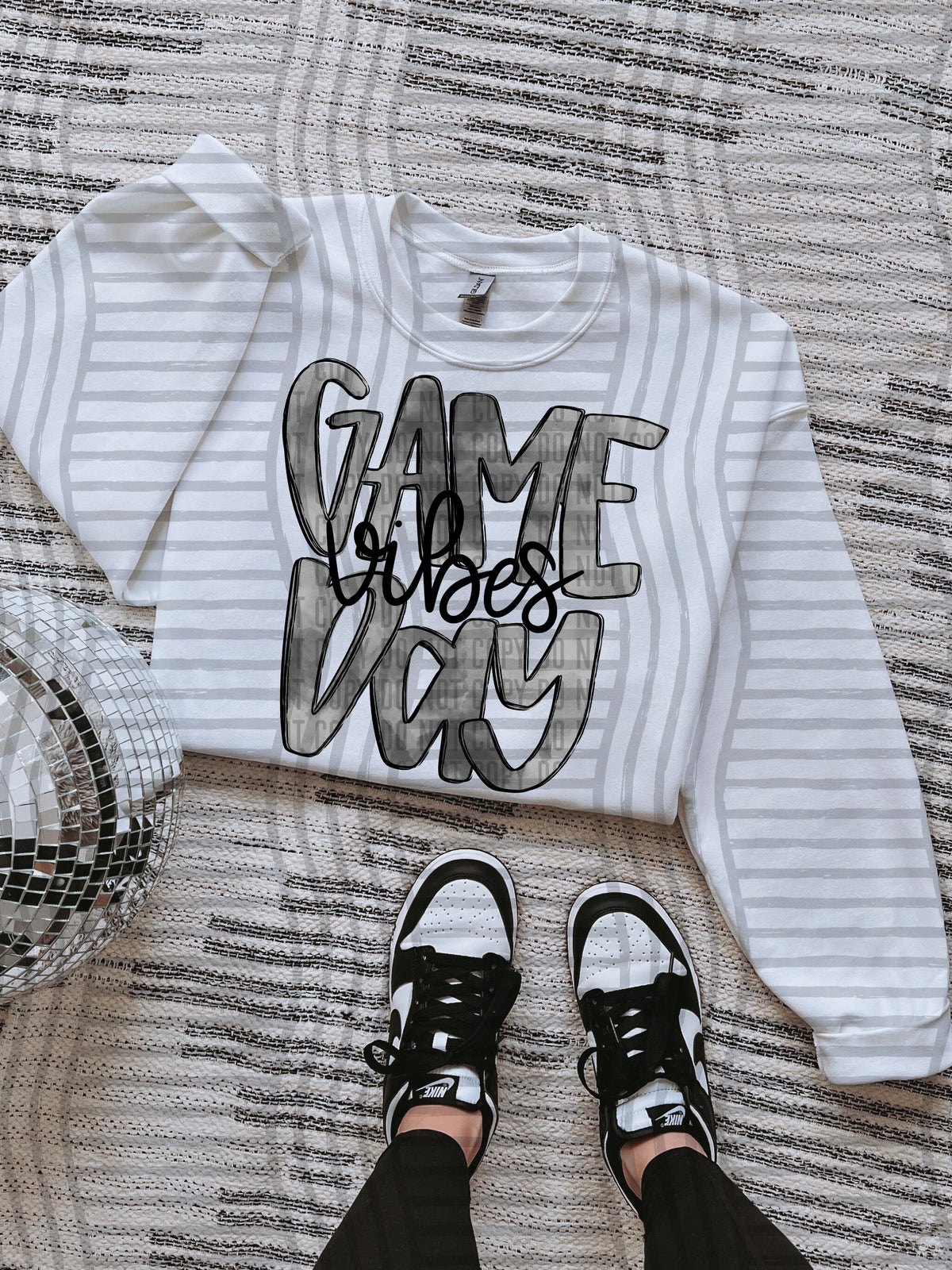 simple game day vibes BLACK (caplinger) DTF Transfer