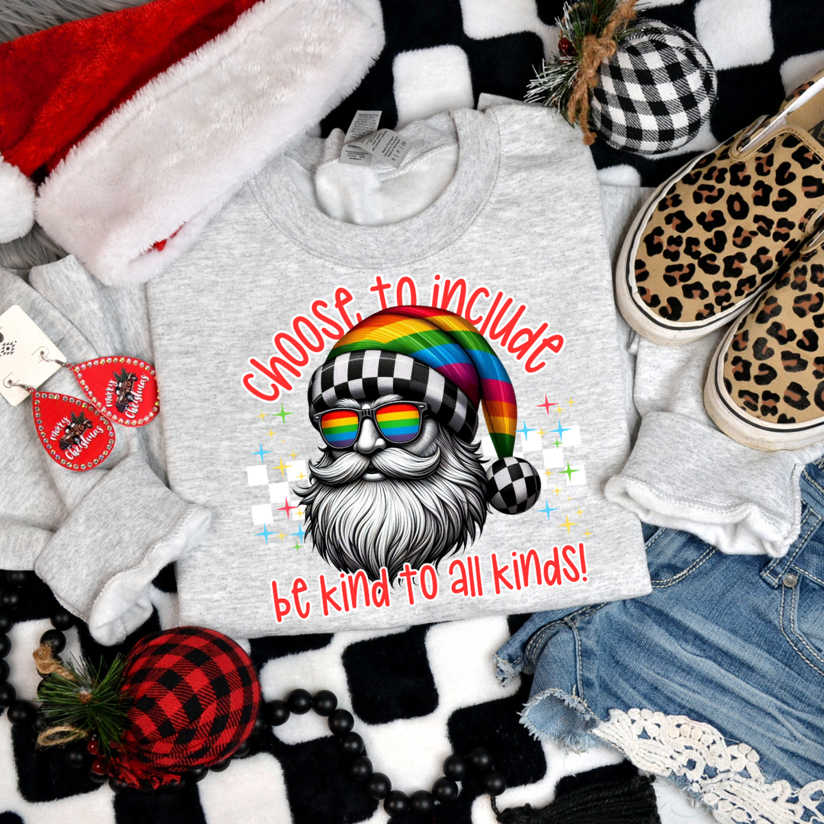 Santa Rainbow DTF Transfer