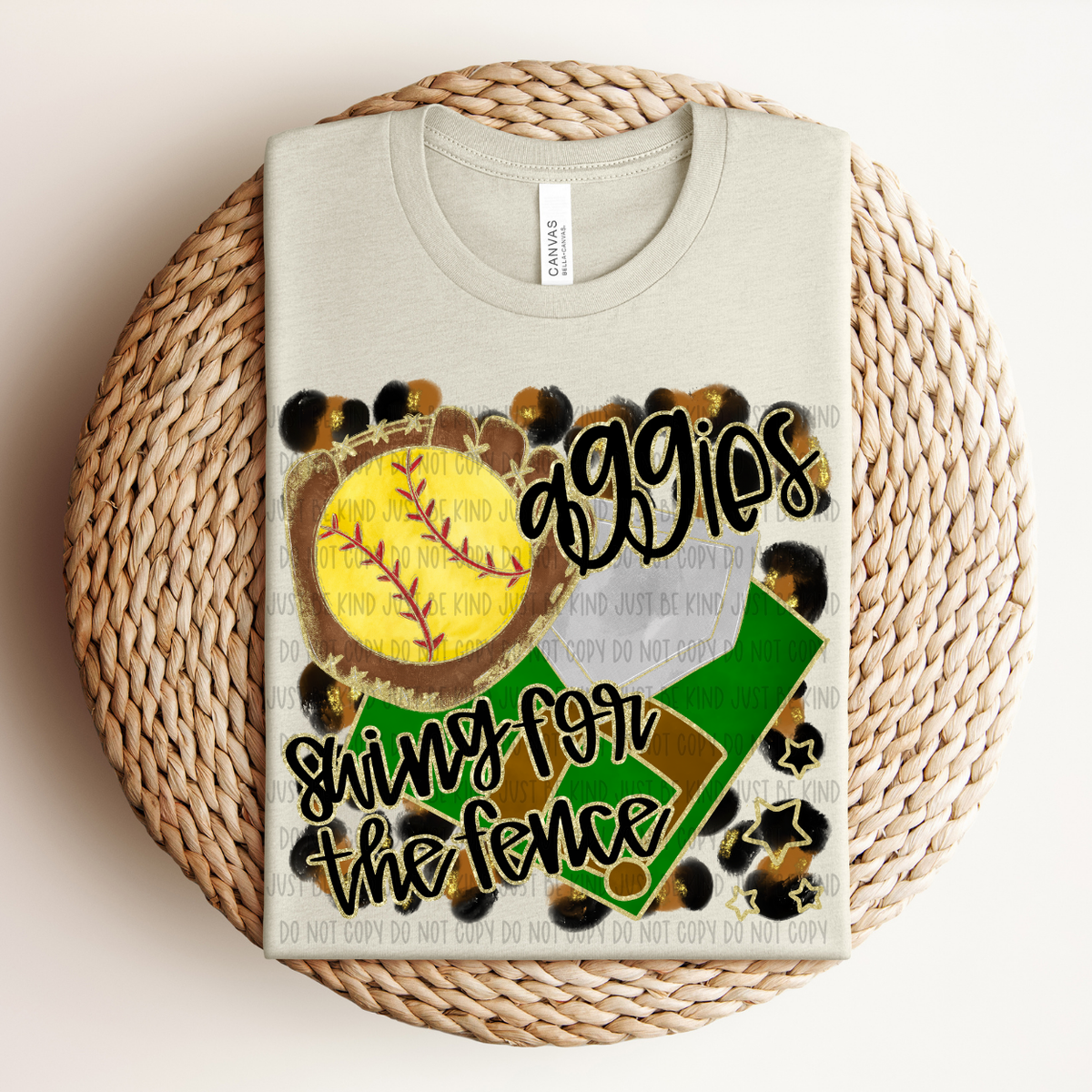 Softball Aggies Swing For The Fence (Caplinger) 83441 DTF Transfer
