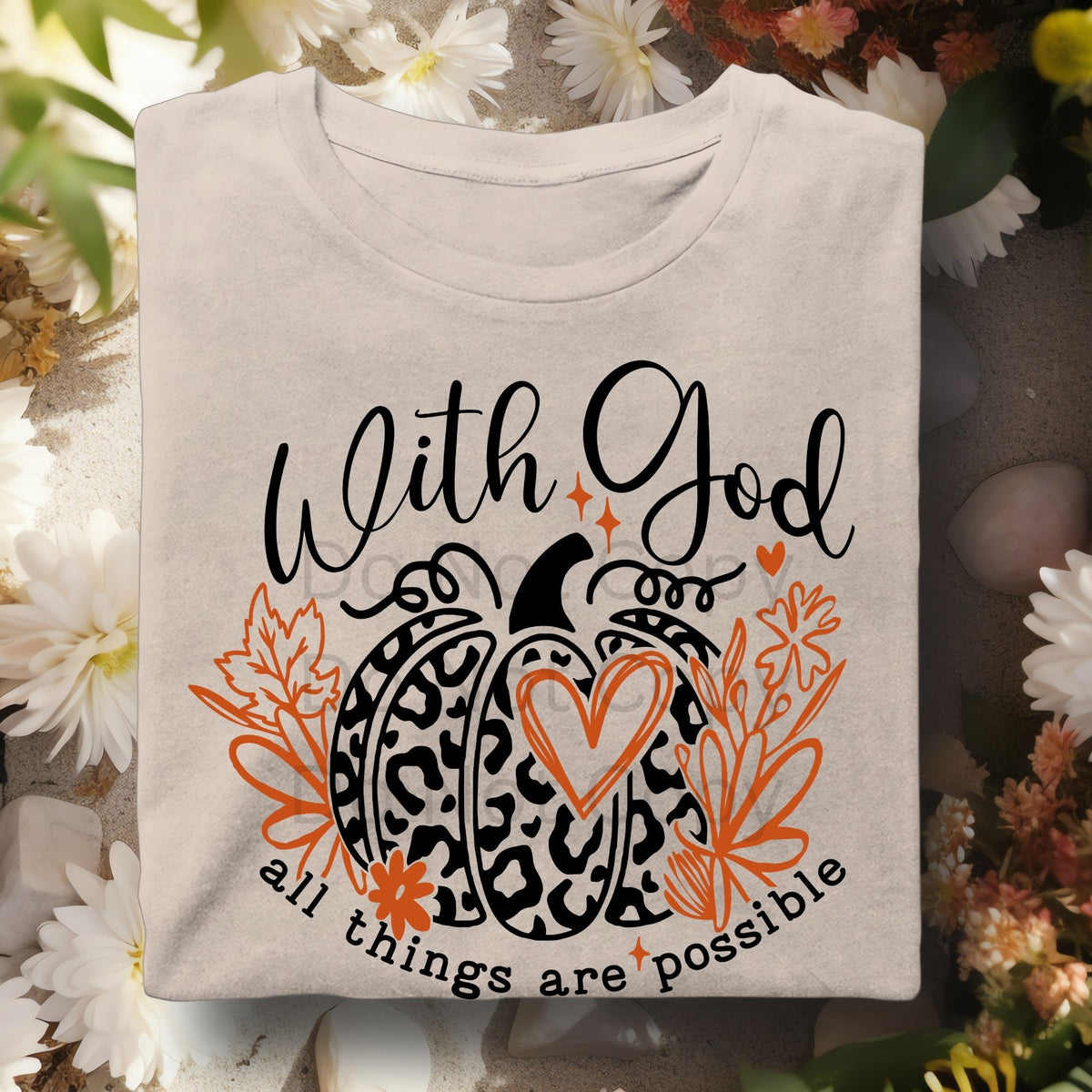 With God all things are possible Fall-47184-DTF transfer