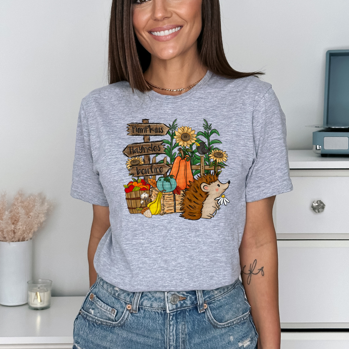Pumpkins Hayrides Bonfires 68384 DTF Transfer