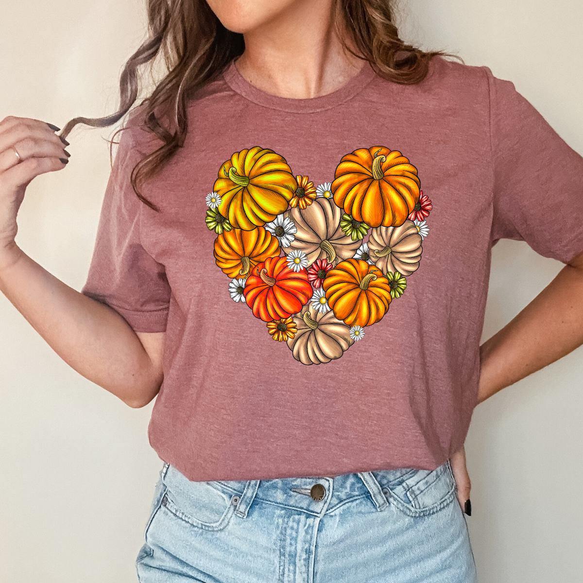 Pumpkin Heart (RD) DTF Transfer