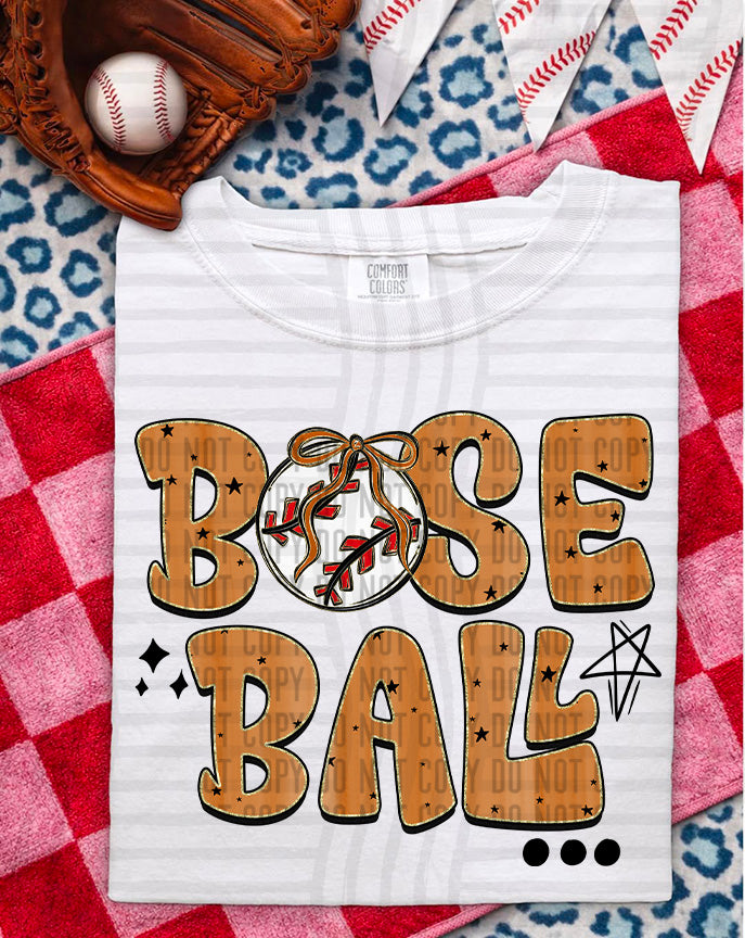 Baseball Burnt Orange (Caplinger) DTF Transfer