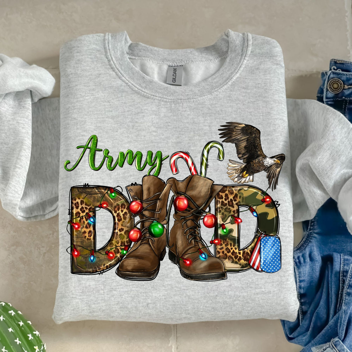 Christmas Army Dad-38549-DTF transfer