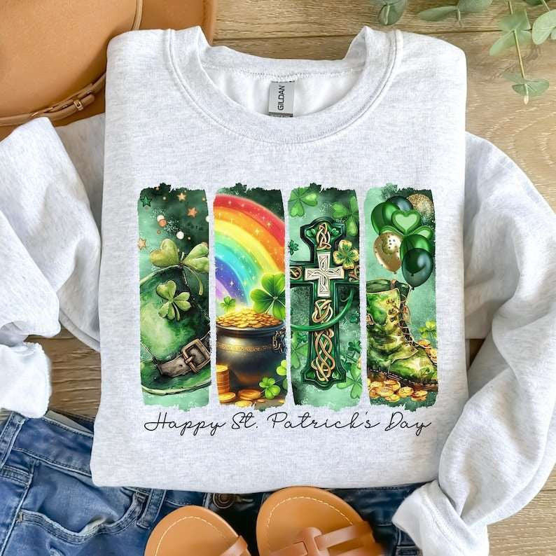 Happy st Patrick’s day rectangle 77609 DTF transfer