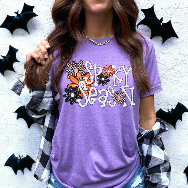 Spooky Season neutral flowers (City) DTF transfer