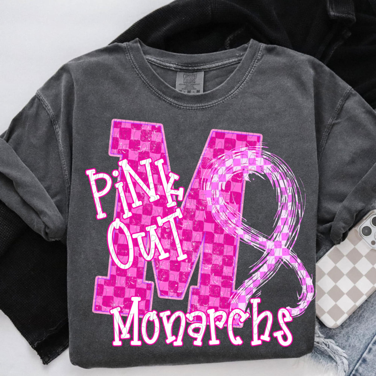 Monarchs Pink Out Varsity (city) DTF Transfer