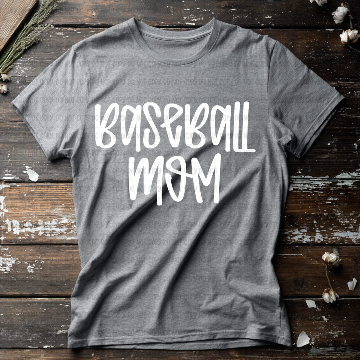 Baseball mom WHITE marker (Revel) DTF Transfer