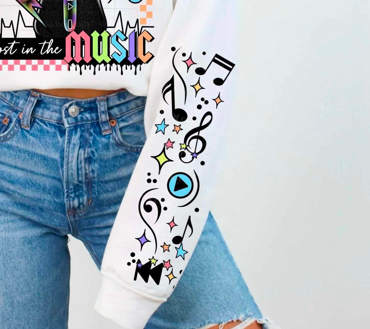 Lost in the music sleeve (CSC) 77027 DTF transfer