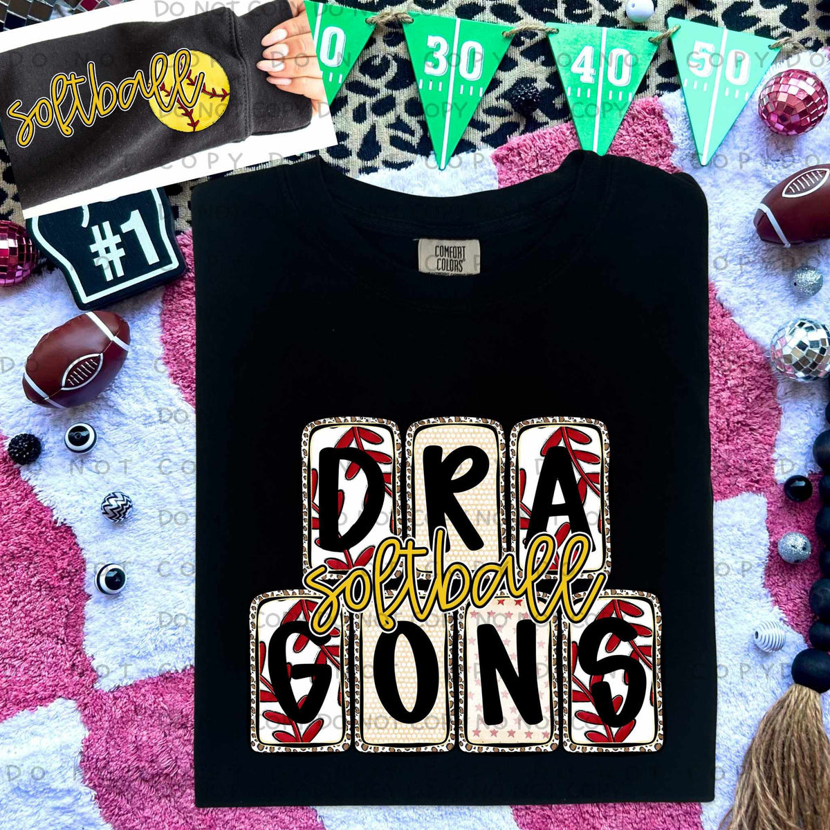 Dragons Softball FRONT (Caplinger) 82774 DTF transfer