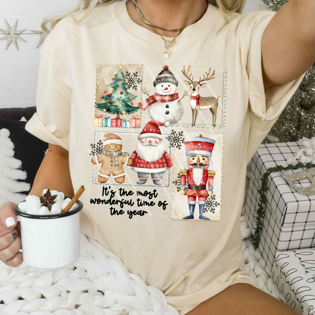 Wonderful Time Of the year stamps exclusive DTF transfer