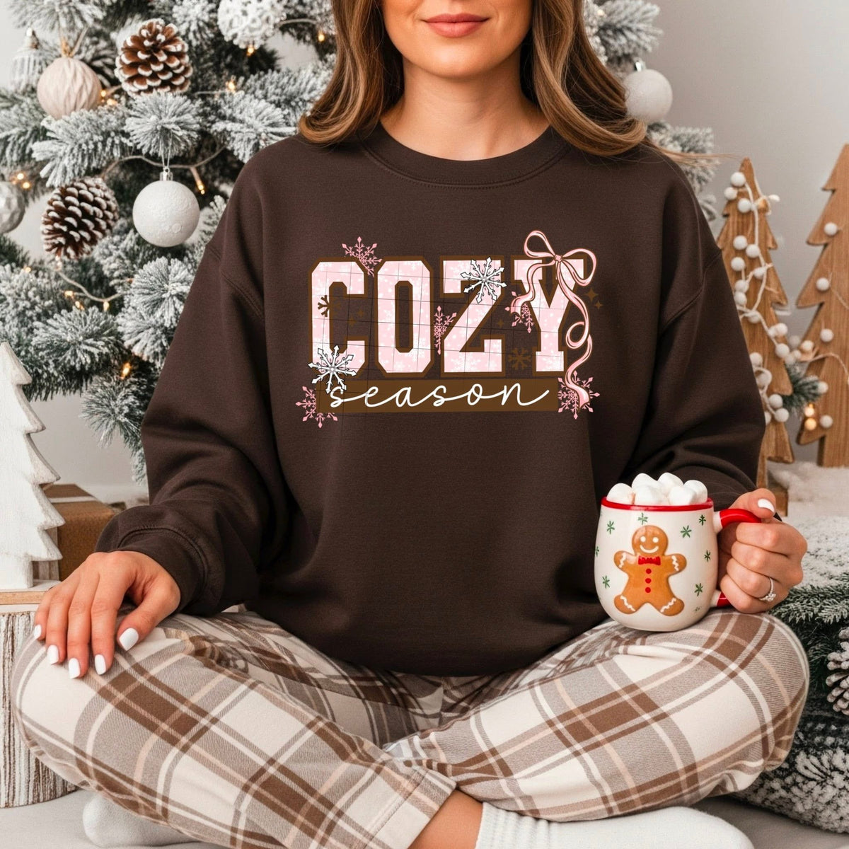 Cozy Season pink and brown CSC DTF Transfer