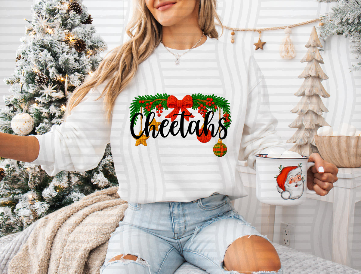 Cheetahs Christmas Garland (caplinger) DTF Transfer