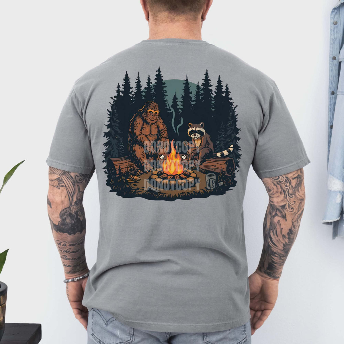 Bigfoot and raccoon (CSG) DTF transfer