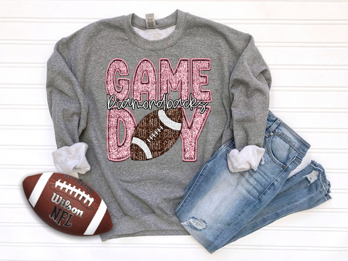 Diamondbacks Game Day Football PINK (Caplinger) DTF transfer
