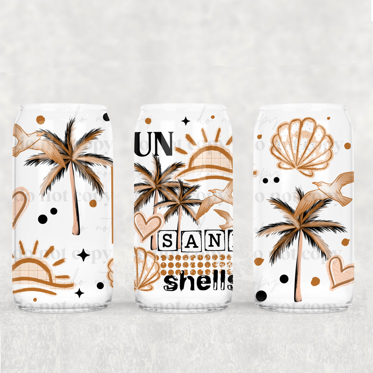 Sun Sand Shells (CSC) UV DTF WRAP