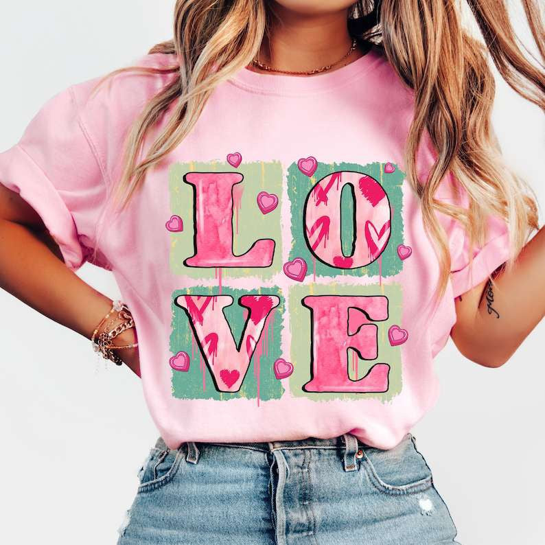 Love blocks 77690 DTF transfer