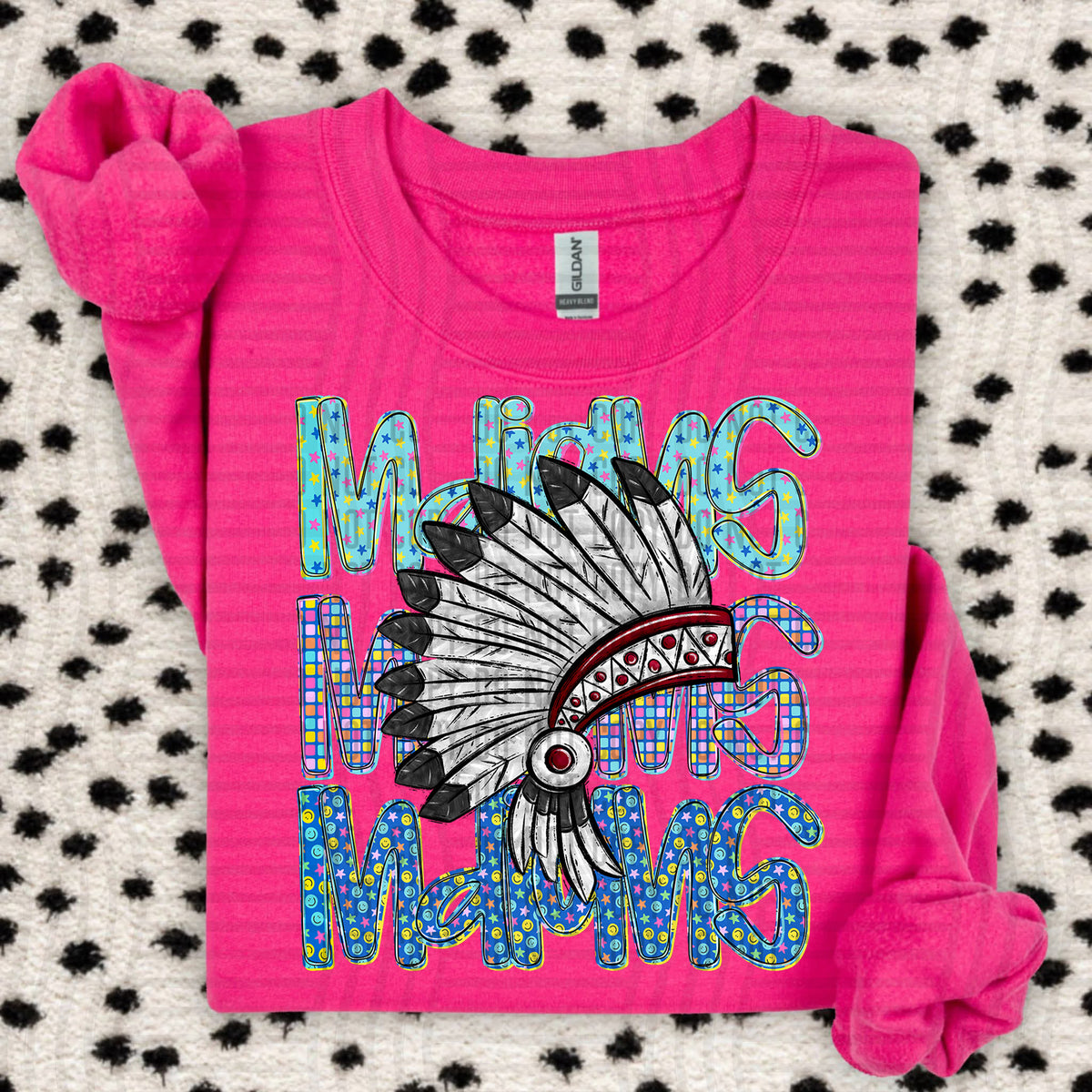 Indians maroon chaos stacked (Caplinger) DTF Transfer