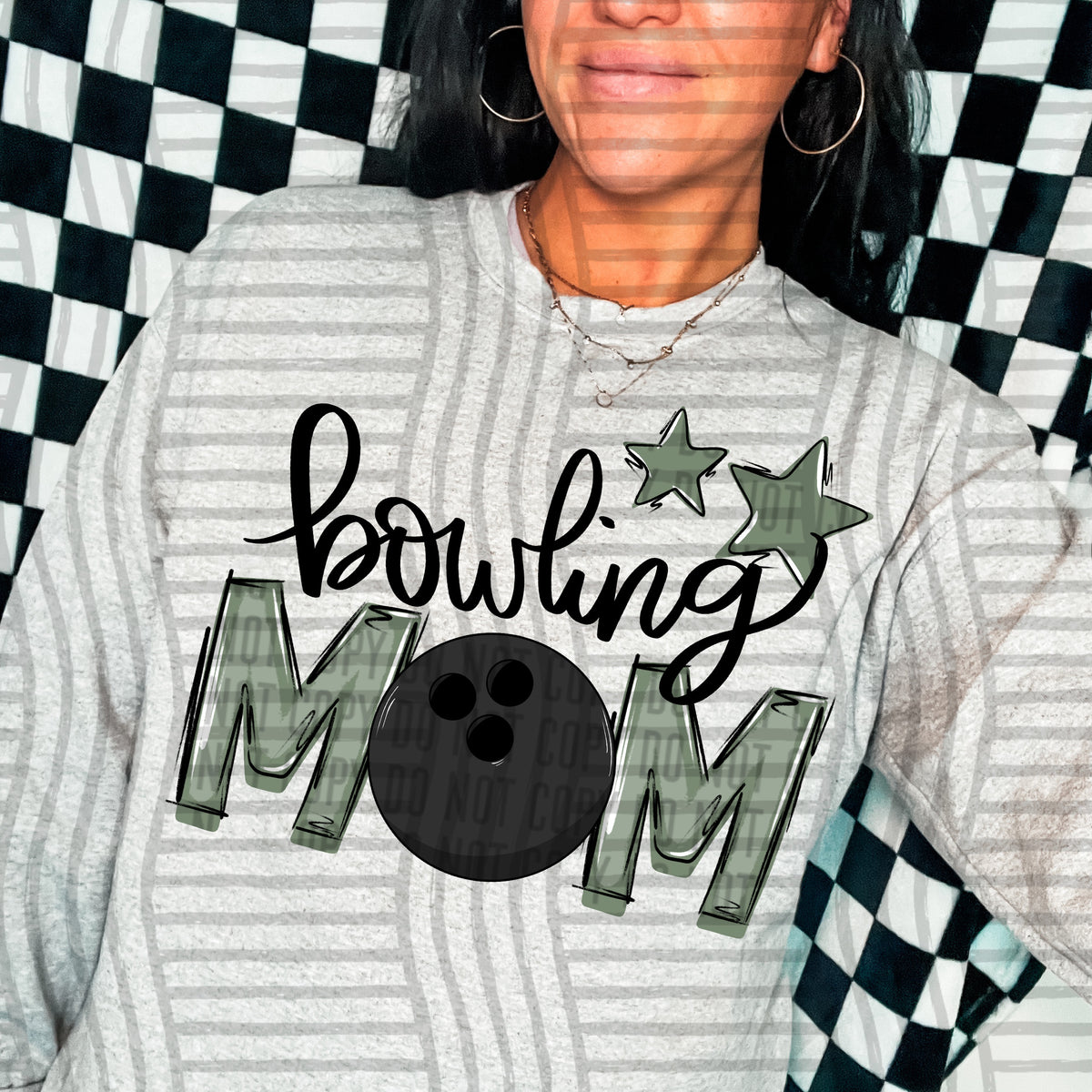 bowling mom sage stars (Caplinger) DTF transfer