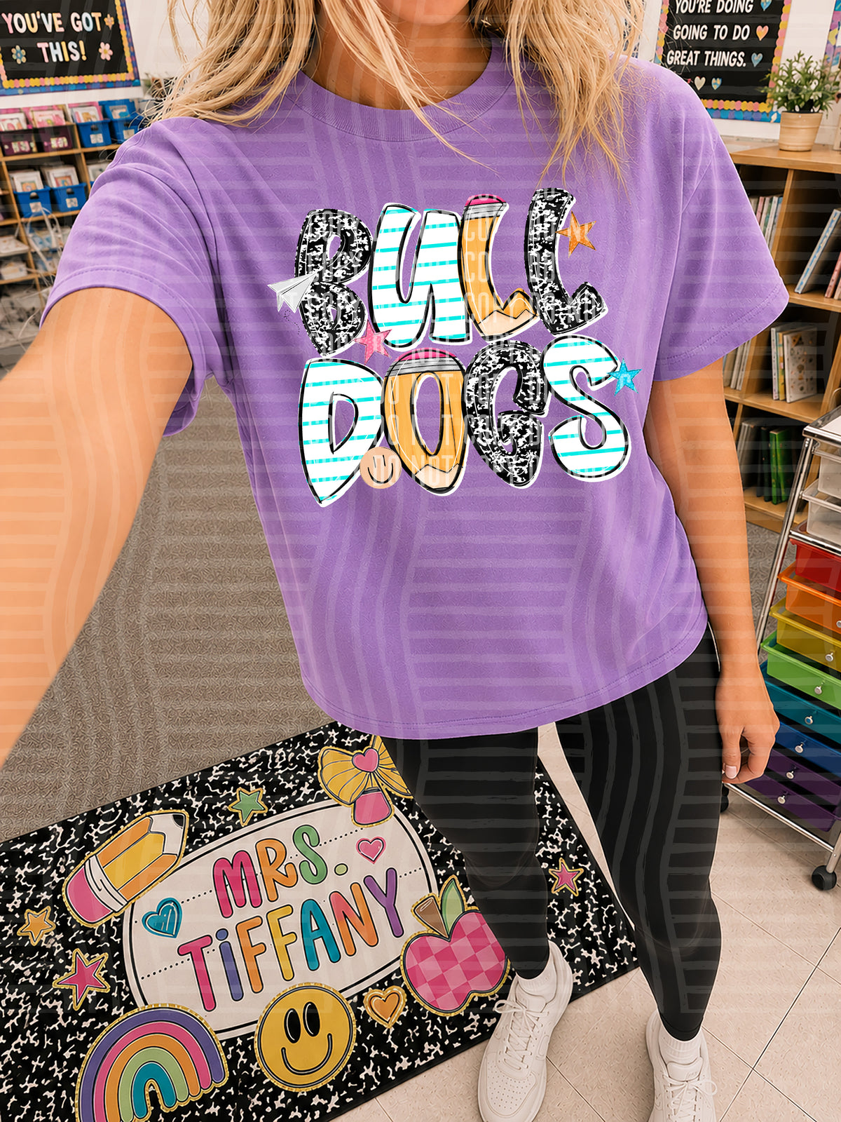 bulldogs pencil paper font (CAPLINGER) DTF Transfer