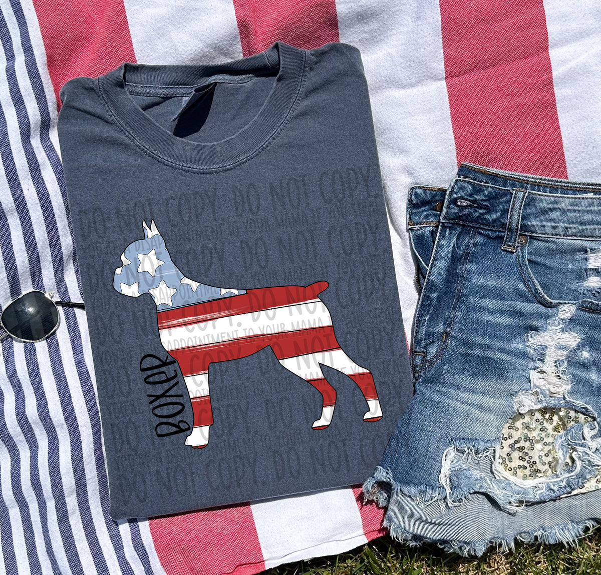 BOXER patriotic black (SWD) DTF transfer