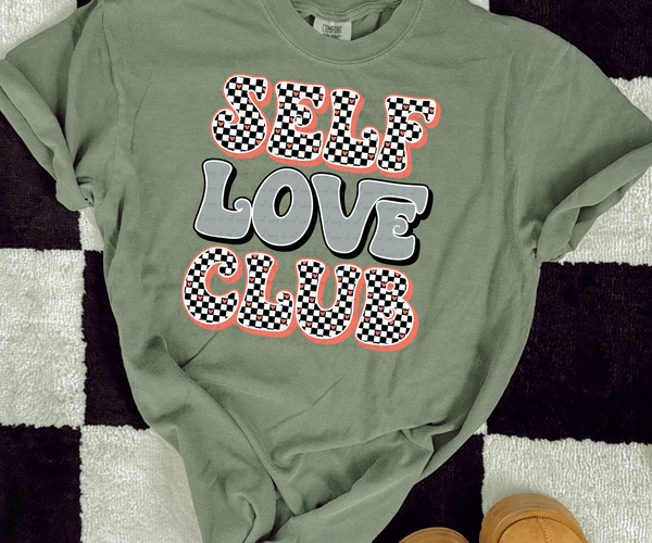 Self love club checkered 28783 DTF Transfer