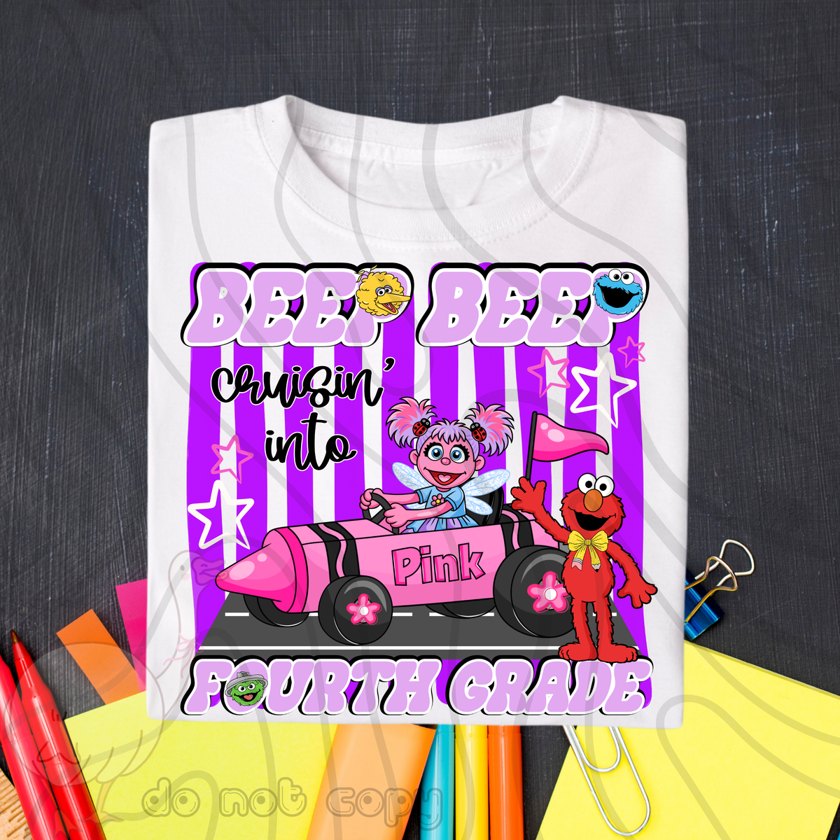 Beep beep purple fourth grade (DKD) DTF Transfer