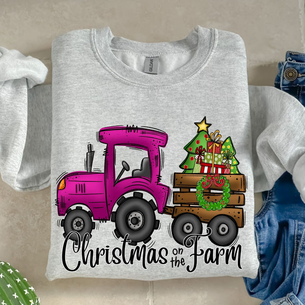 Christmas on the Farm Pink-38710-DTF transfer