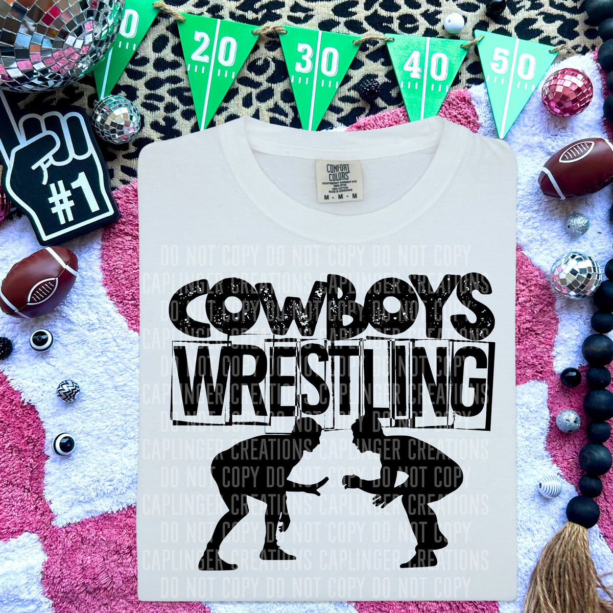 Cowboys Wrestling (Caplinger) DTF transfer