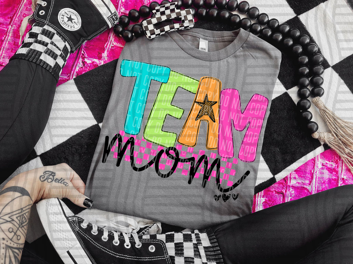 team mom checkers (Caplinger) DTF Transfer