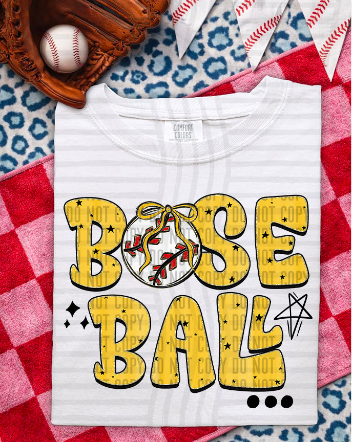 Baseball Yellow (Caplinger) DTF Transfer
