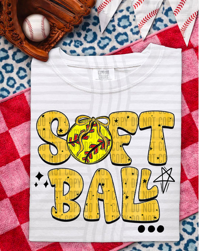 Softball Yellow (Caplinger) DTF Transfer