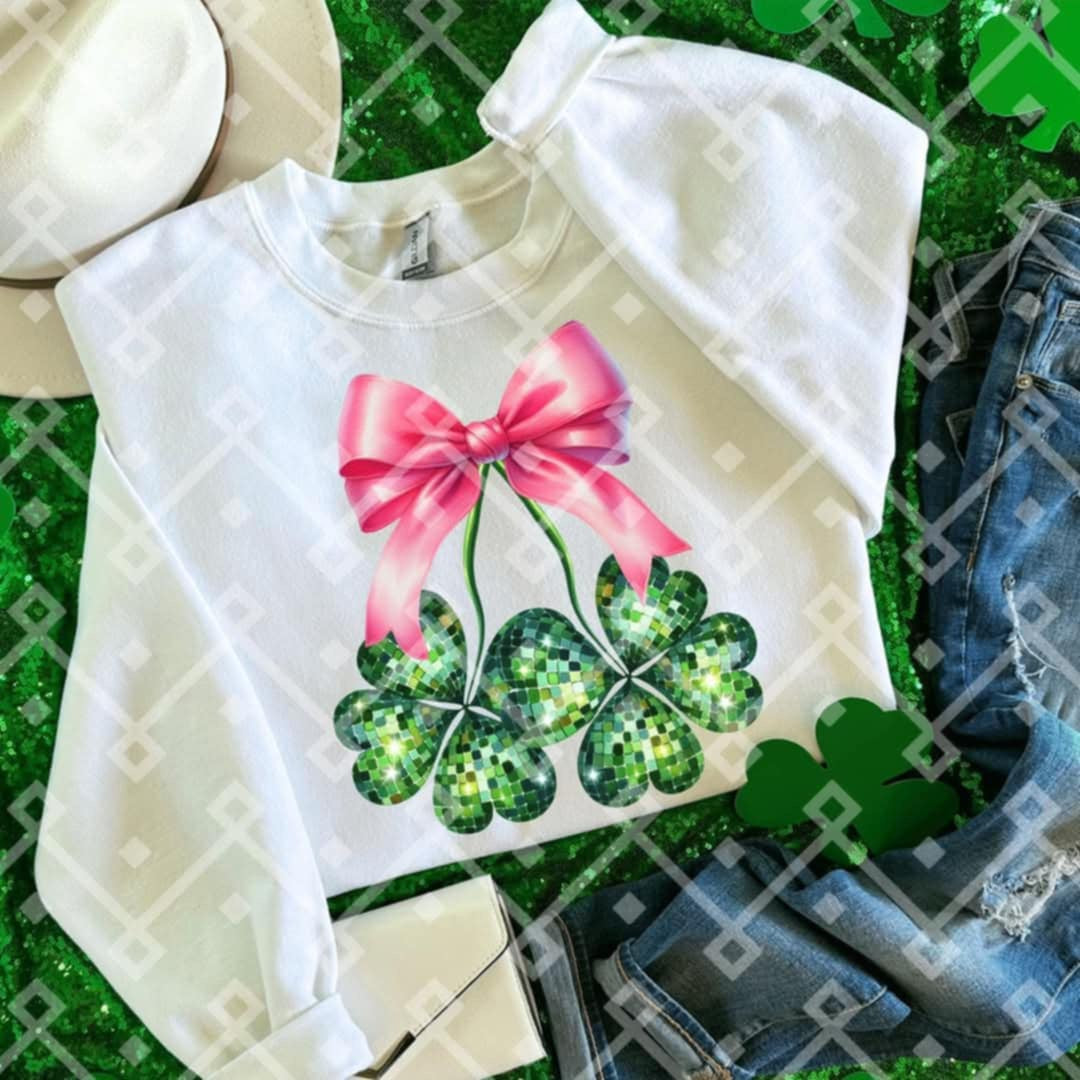 Clover cherries pink bow (CRAFTI) 85578 DTF transfer