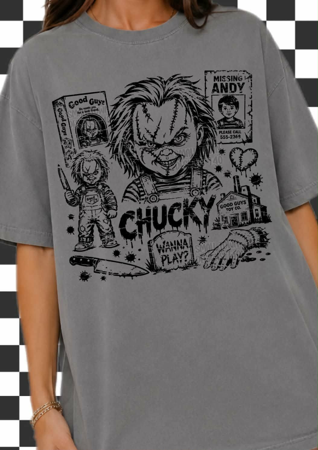 Chucky BLACK (STD) DTF Transfer