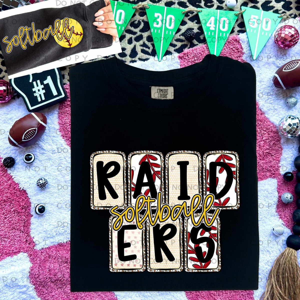 Raiders Softball FRONT (caplinger) 82653 DTF transfer