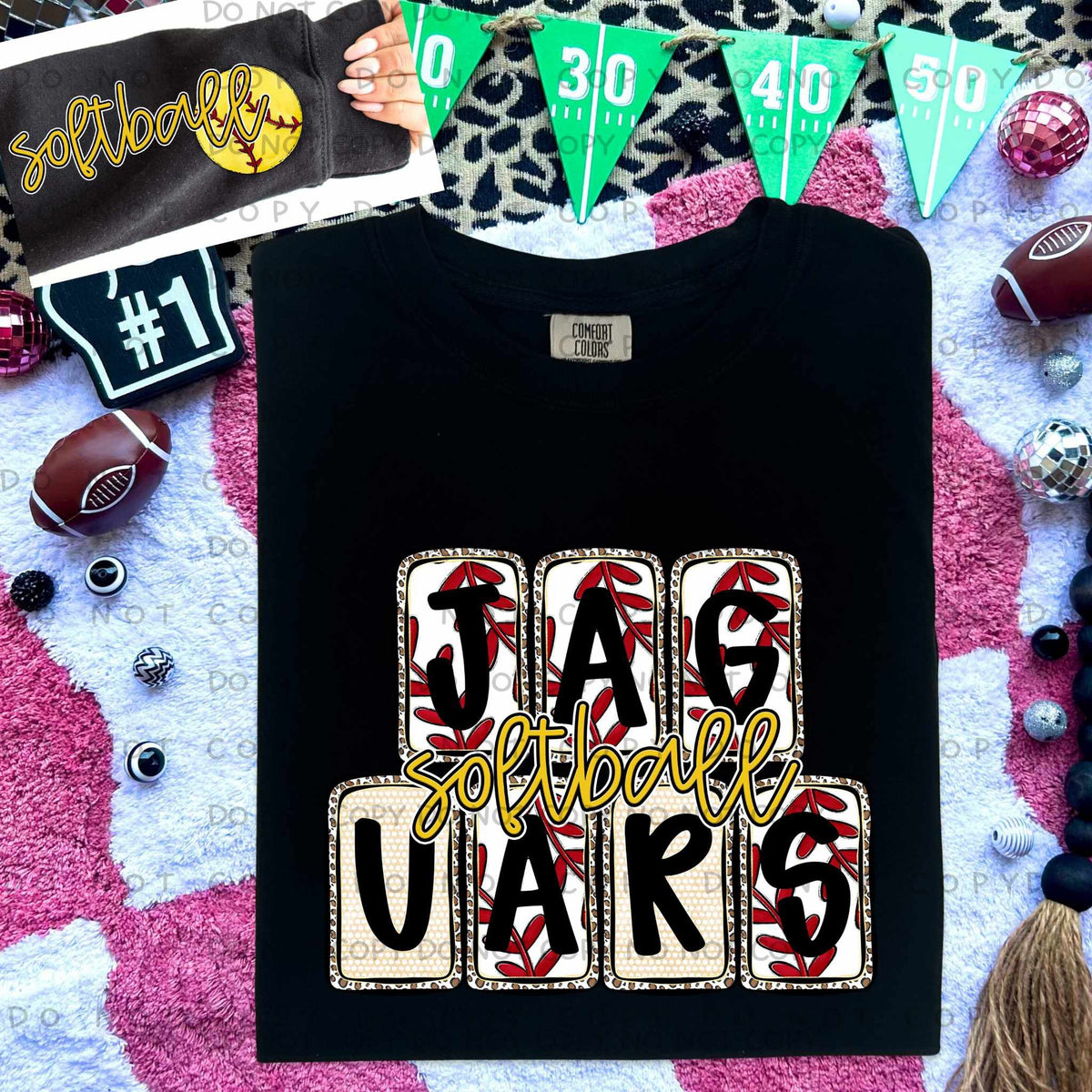 Jaguars Softball FRONT (Caplinger) 82807 DTF transfer