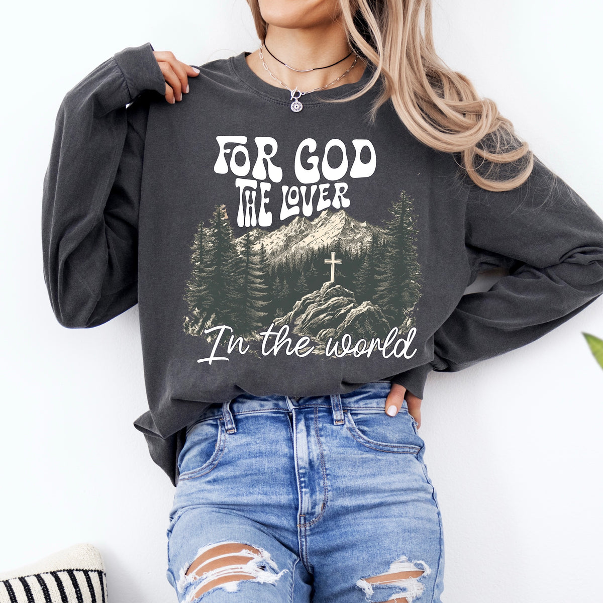 For god the lover white words DTF Transfer