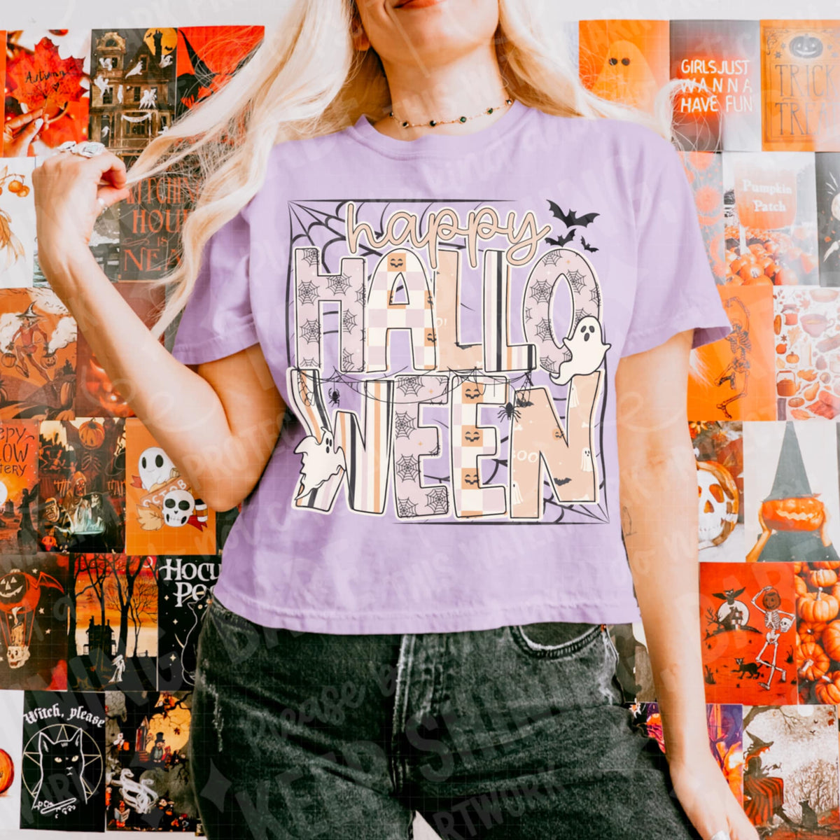 Happy Halloween pastel (two peas) DTF transfer