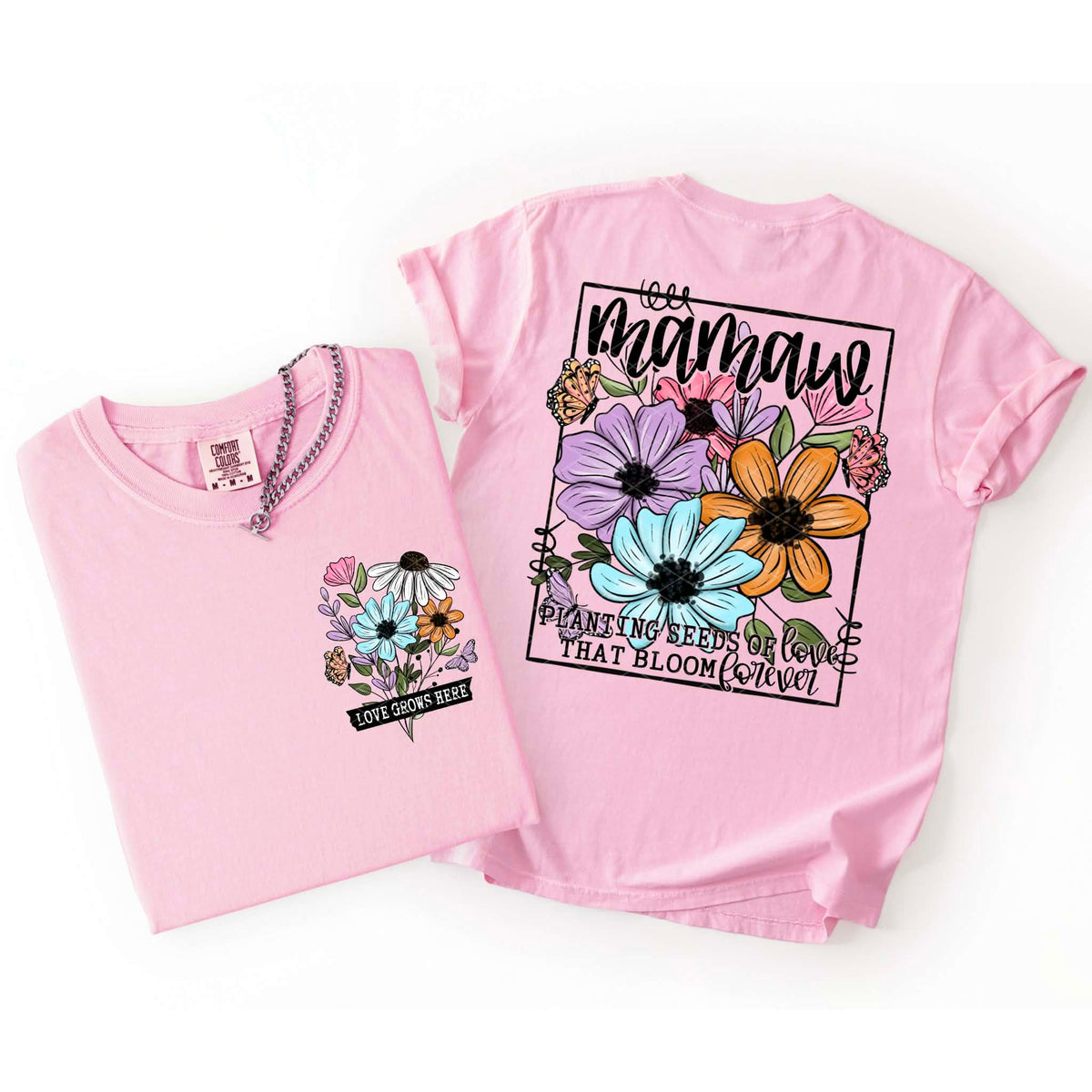 Mamaw planting seeds (back print only) (SDD) DTF transfer