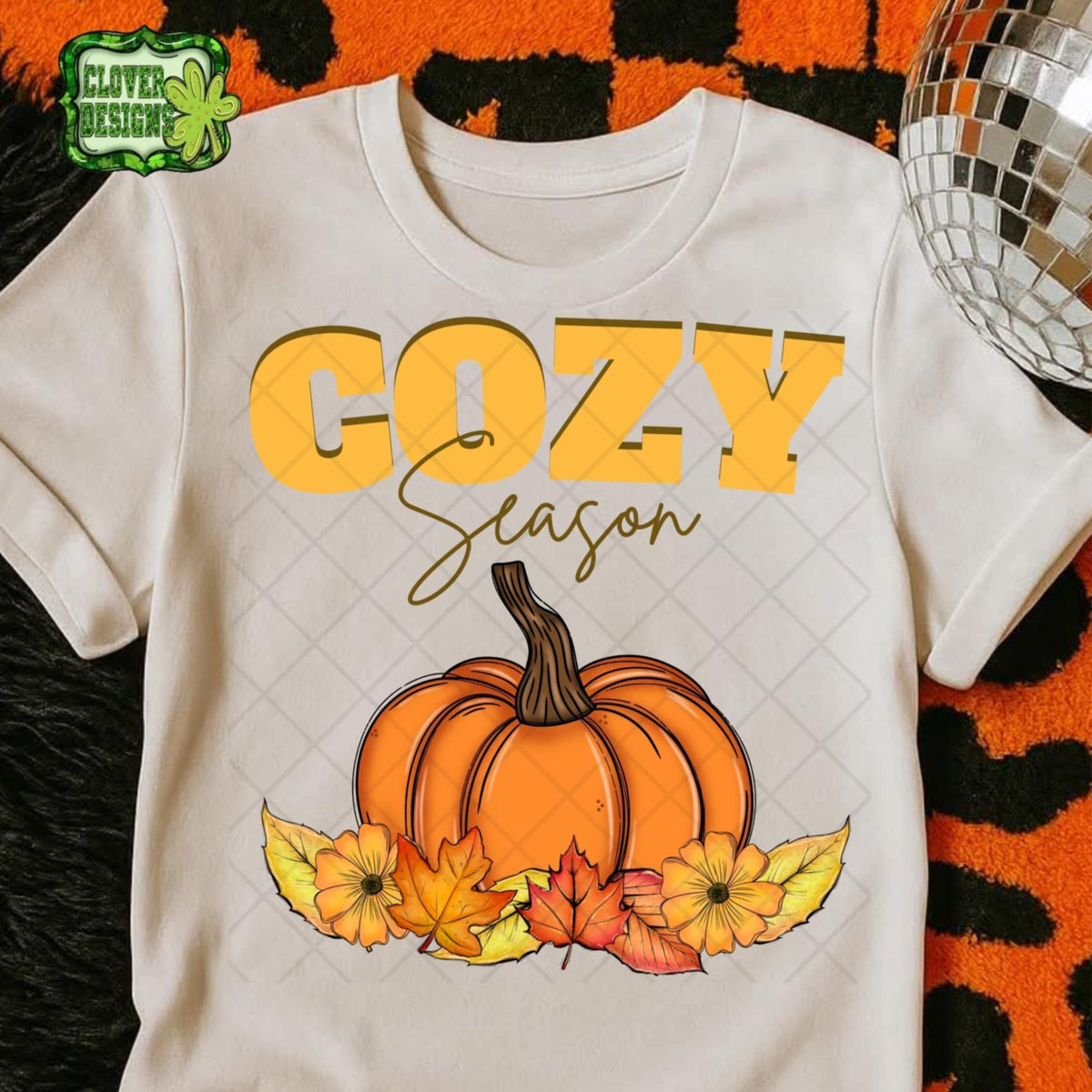 Cozy season pumpkin 107945 DTF transfer