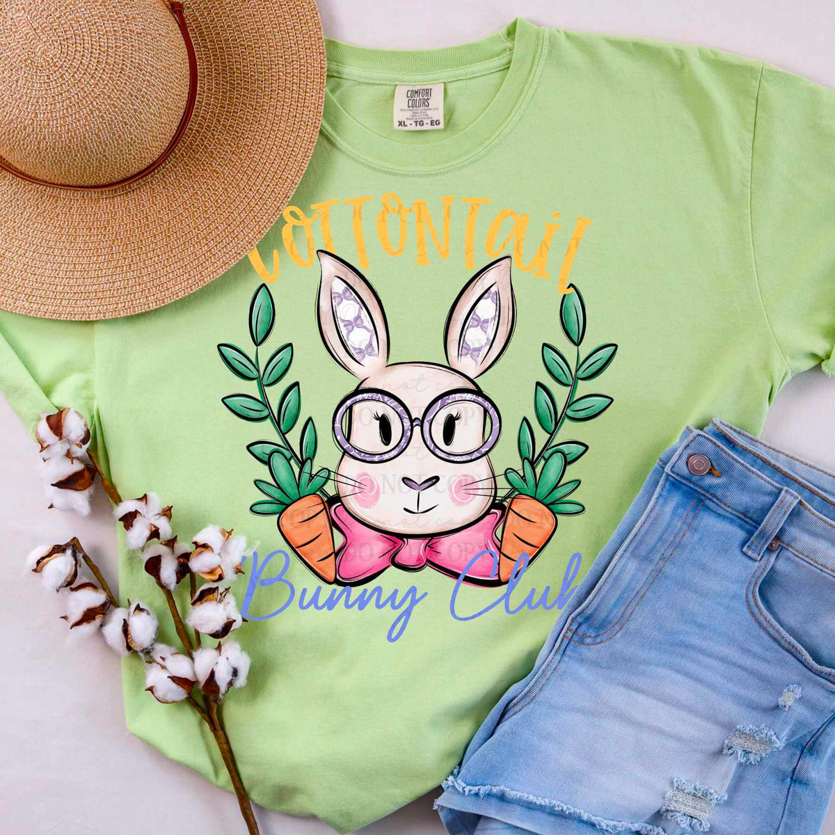 Cottontail bunny club (ABD) 80888 DTF transfer