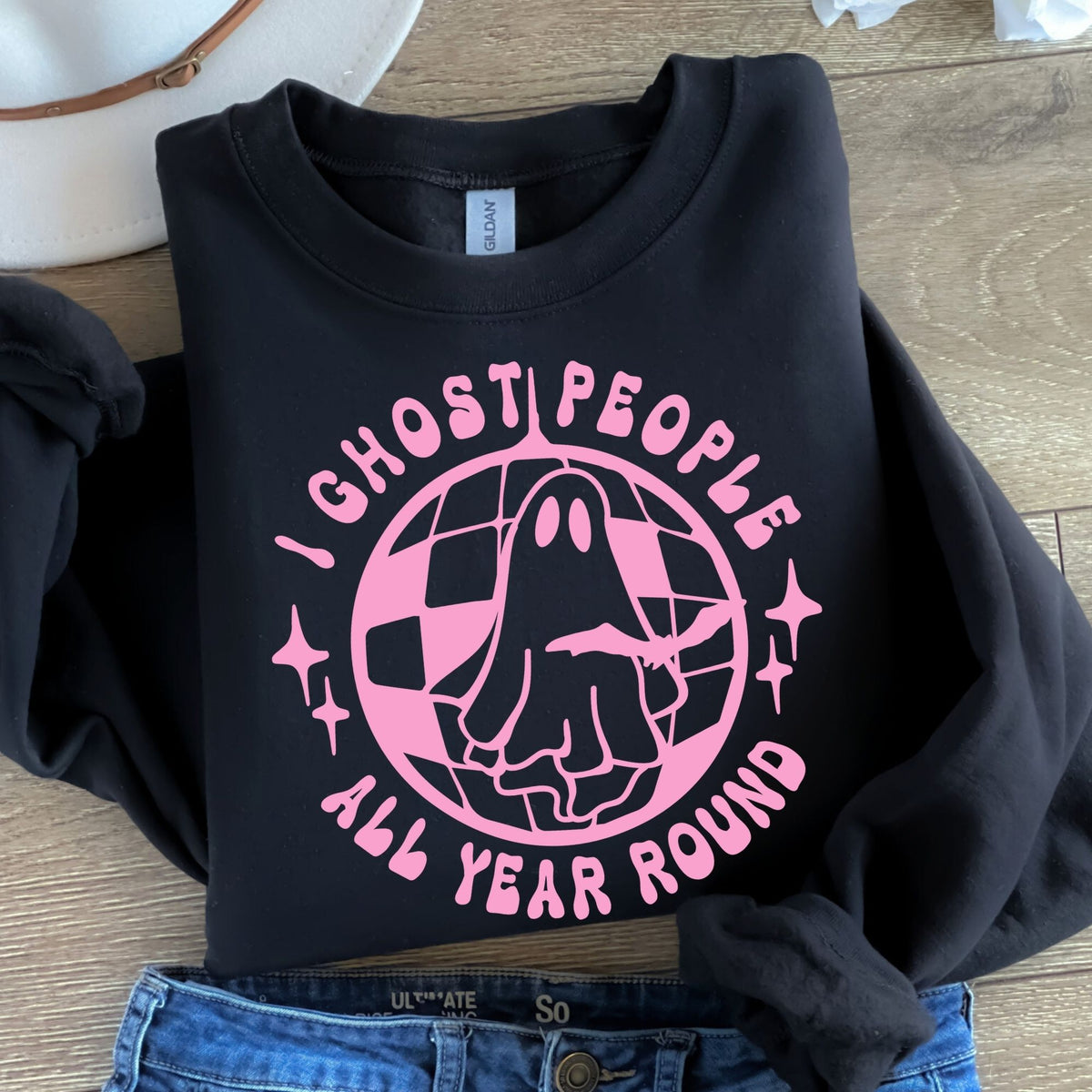 I ghost People All Year Long Pink-38454-DTF transfer