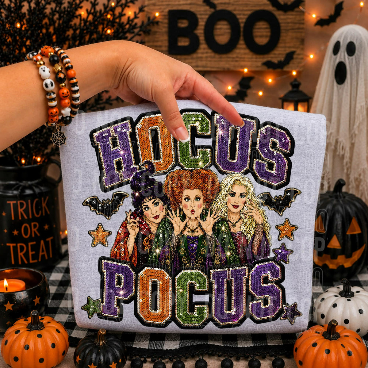 Hocus pocus sequin with girls (SBB) Sunday Special DTF transfer