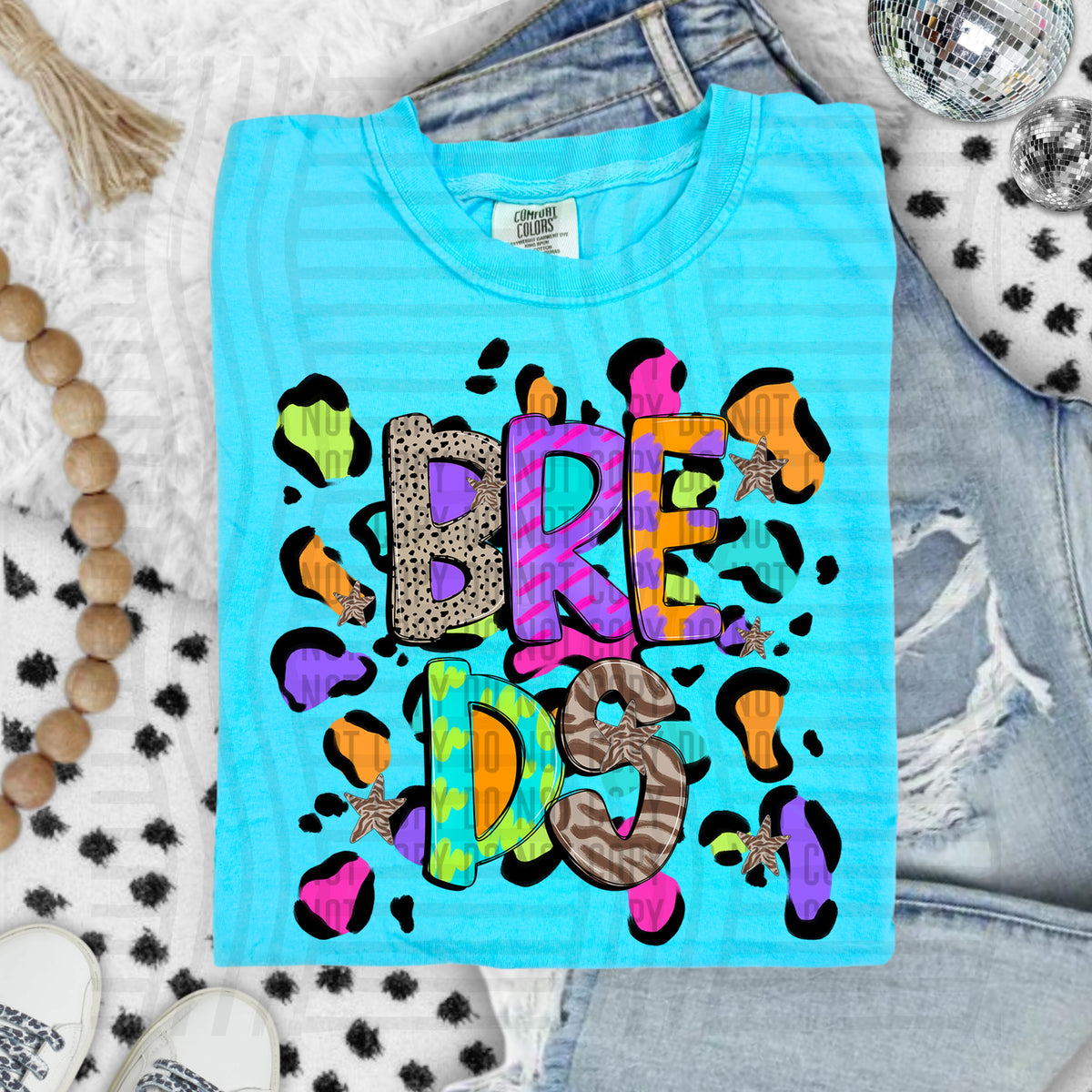 Breds Funky Mix Up Leopard Mascot (Caplinger) DTF transfer