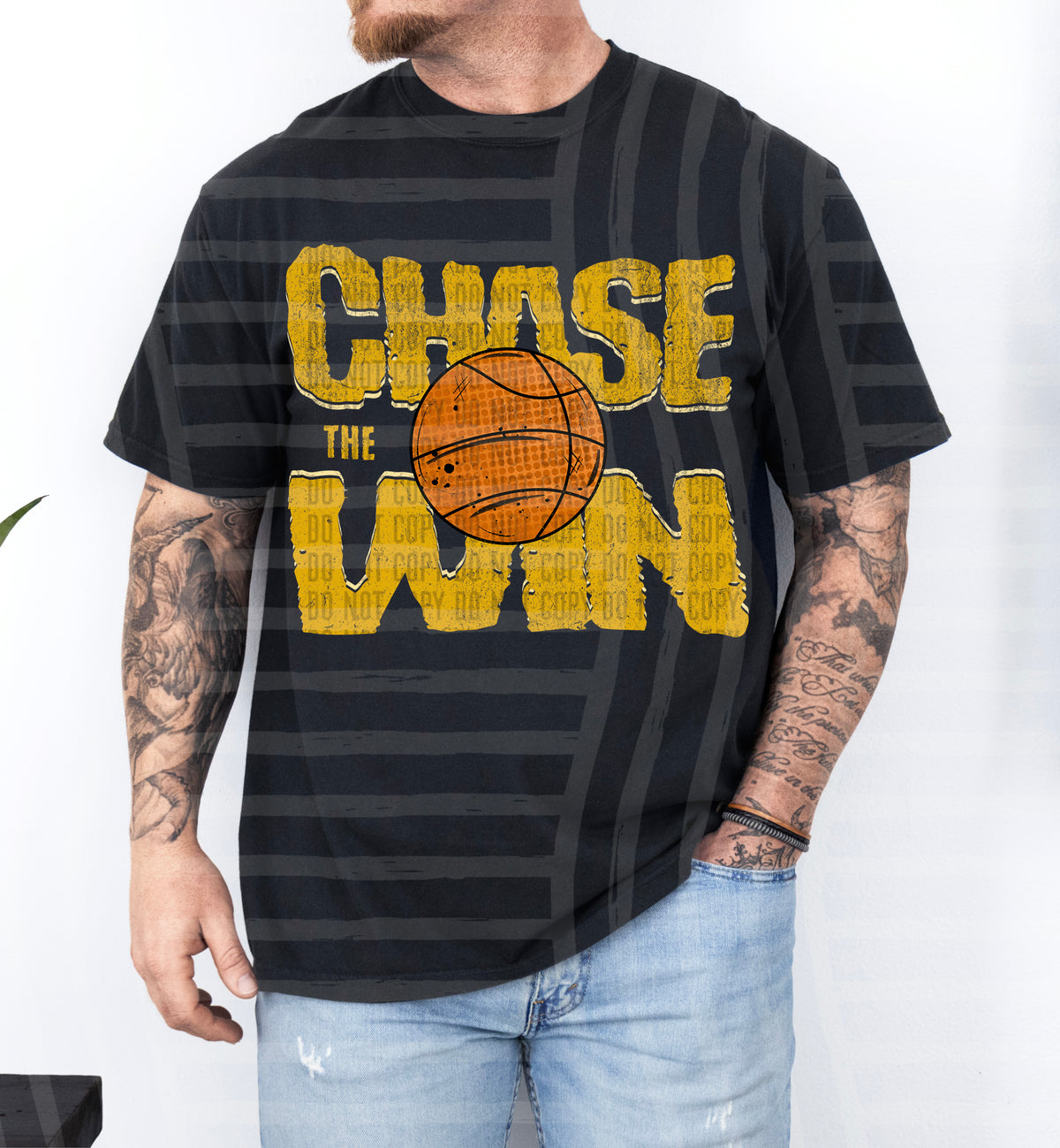 Chase the win basketball YELLOW (Caplinger) DTF Transfer