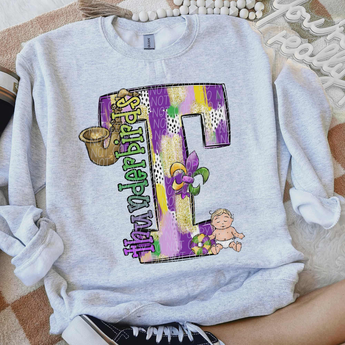 Thunderbirds Mardi Gras (city) DTF Transfer