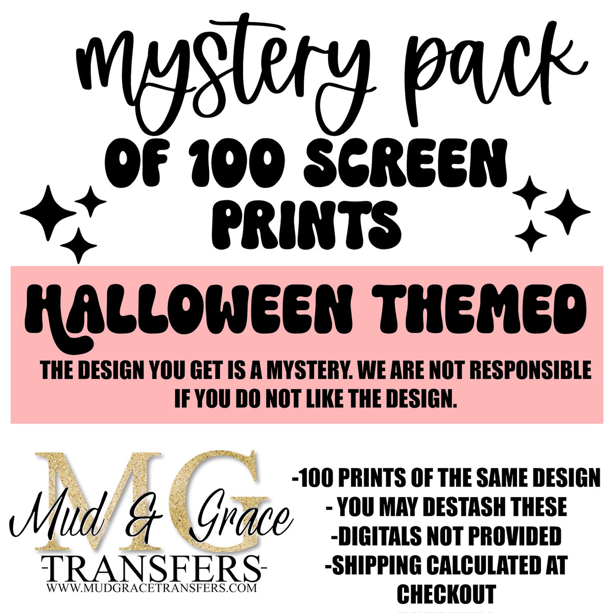 Halloween Mystery Screen print pack (see description)