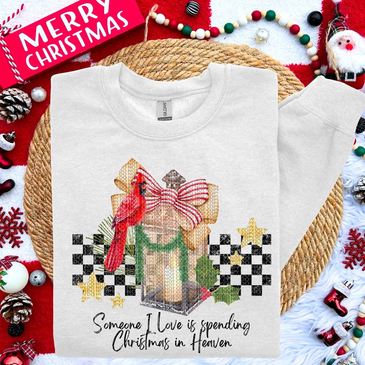 Someone I love is spending Christmas in heaven (HW) 62005 DTF transfer