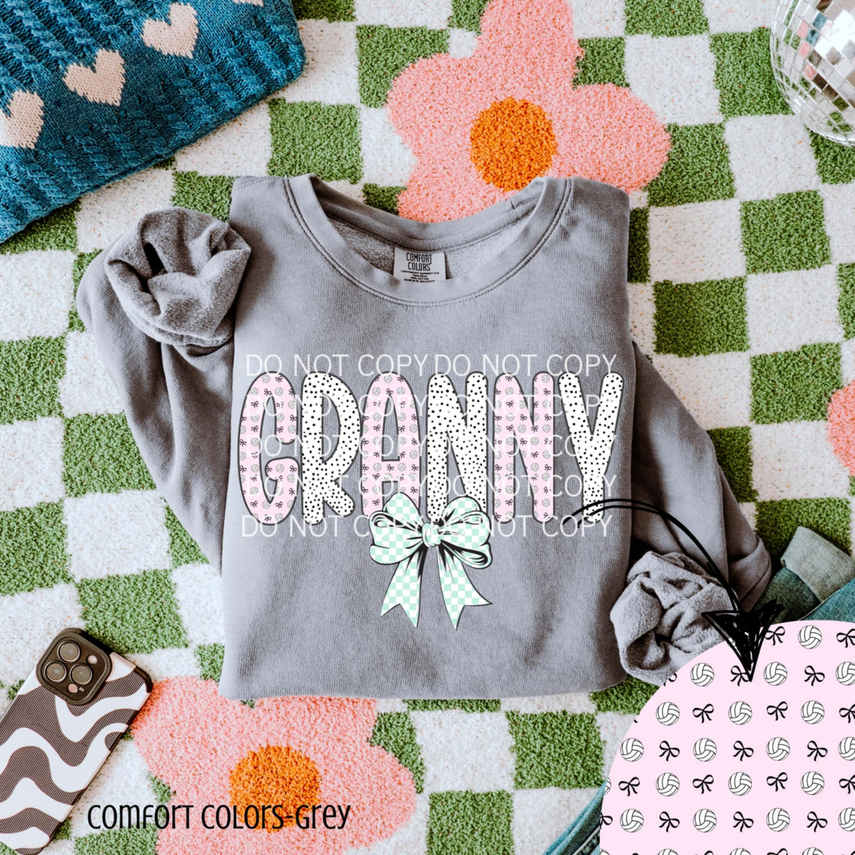 Granny volleyball letters (CSG) 90238 DTF transfer