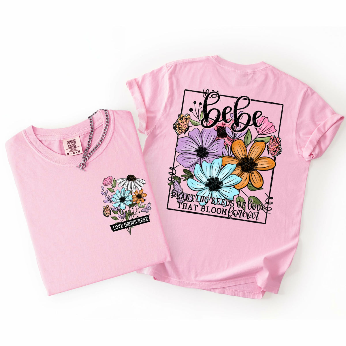 Bebe planting seeds (back print only) (SDD) DTF transfer